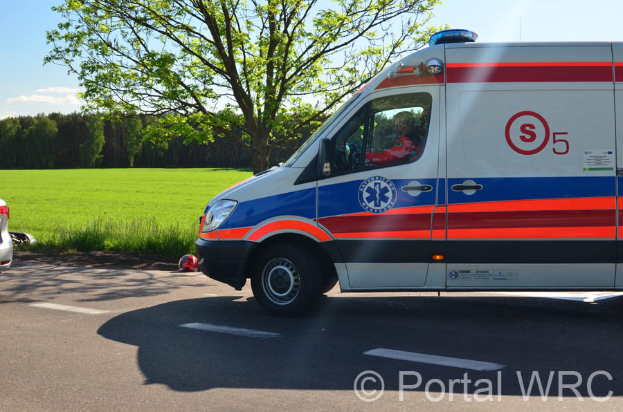 Portal WRC Wypadek na DW 190, motorowerzysta w szpitalu